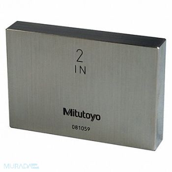 MITUTOYO Gage Block 2 L 3/8 H Steel ASME AS-1, 54GF06