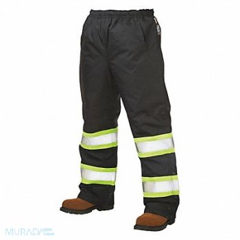TOUGH DUCK High Visibility Pants Black Unisex, 54GX76