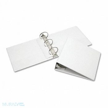 ABILITY ONE 3-Ring Binder 3 White Clear Sleeve, 54HD68