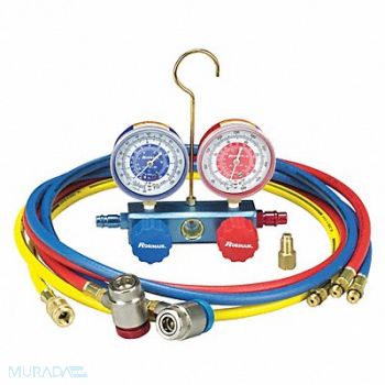 ROBINAIR Manifold Gauge Set 2 Valves 3 Hoses, 54HD84