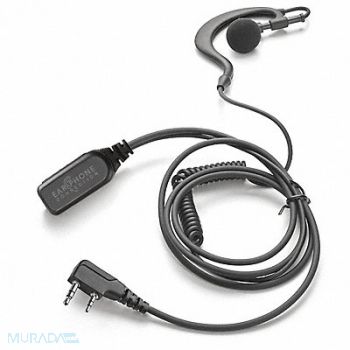EARPHONE CONNECTION Earhook Lapel Microphone Black, 54HH85