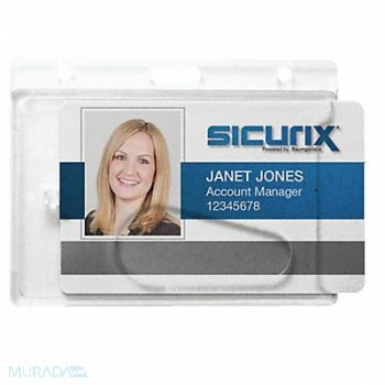 SICURIX Rigid Badge Holder Horizontal PK25, 54HP61