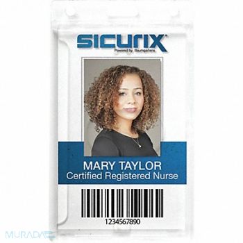 SICURIX Rigid Badge Holder Vertical PK25, 54HP62
