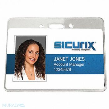 SICURIX Government Badge Holder Horizontal PK50, 54HP68