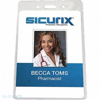 SICURIX Government Badge Holder Vertical PK50, 54HP69