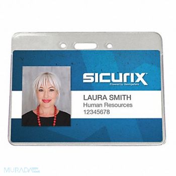 SICURIX ID Badge Holder Horizontal PK50, 54HP74