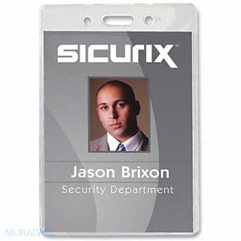 SICURIX ID Badge Holder Vertical PK50, 54HP83