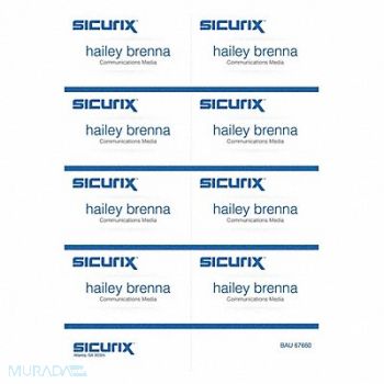 SICURIX Replacement Badge Color White PK280, 54HR10