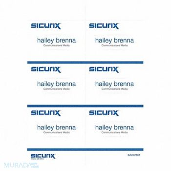 SICURIX Replacement Badge Color White PK300, 54HR11