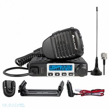 MIDLAND Mobile Two Way Radio 15 Output Watts Blk, 54HR51
