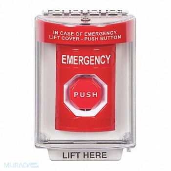 SAFETY TECHNOLOGY INTERNATIONAL Emergency Push Button Momentary Type, 54JF27