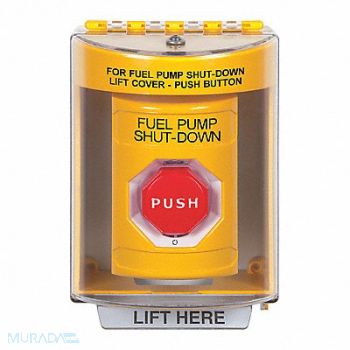 SAFETY TECHNOLOGY INTERNATIONAL Fuel Pump Shutdown Push Button 2-7/8 D, 54JF39