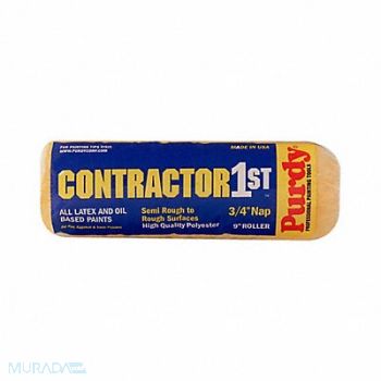 PURDY Paint Roller Cover 9 L 3/4 Nap Polyester, 6YAJ2