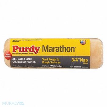 PURDY Roller Cover 9 L 3/4 Nap Nylon/Polyester, 54JF69