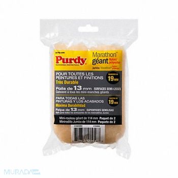 PURDY Roller Cover 4 1/2 L 1/2 Nap Nylon PK2, 54JF71