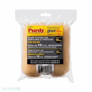 PURDY Mini Roller Cover 4 1/2 L 3/4 Nap PK2, 54JF72