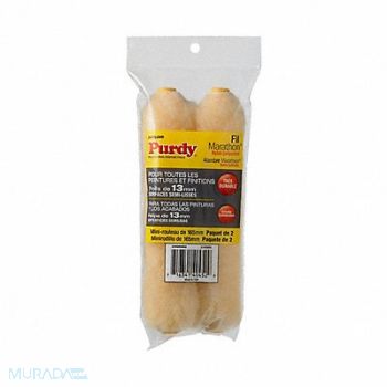PURDY Mini Roller Cover 6 1/2 L 1/2 Nap PK2, 54JF76