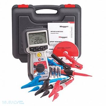 MEGGER Insulation Tester 50 to 2500V DC LCD, 54JH70