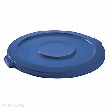 TOUGH GUY D5922 Trash Can Top Flat Top Round Blue, 54JJ59