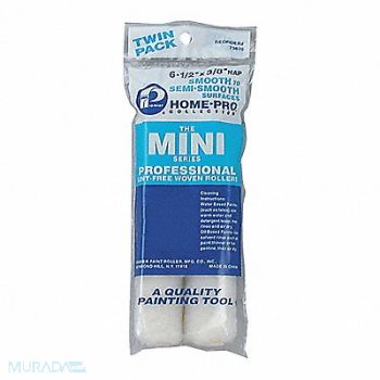 PREMIER Mini Rollers 6 1/2 L 3/8 Nap Woven PK2, 54JM21