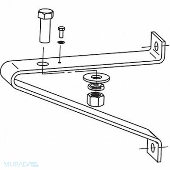EXO Wall/Pole Mounting Bracket 9-1/2 Lx11 W, 54PK81
