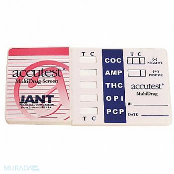 ACCUTEST Urine Drug Test Kit 25 Number of Tests, 54WH31