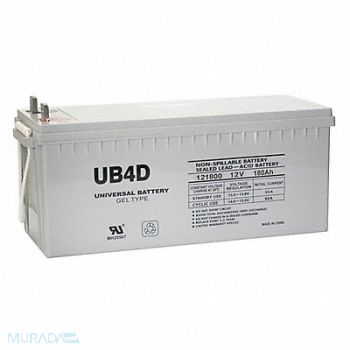 GRAINGER APPROVED Sealed Lead Acid Battery 12VDC 8.43 H, 54XH47