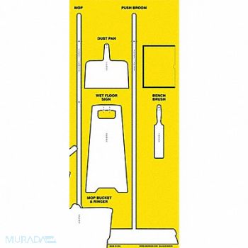 GRAINGER APPROVED Shadow Board Cleaning Wht Shadow Color, 54XK25