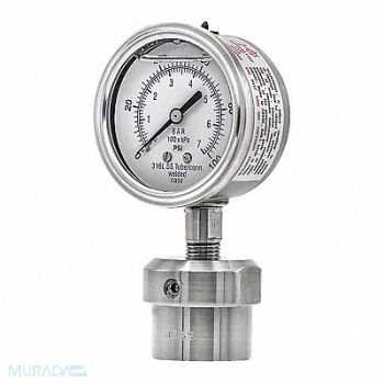 PIC GAUGES Pressure Gauge Nominal 2-1/2 Dial, 54XN77