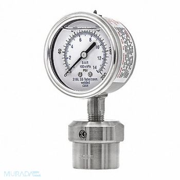 PIC GAUGES Pressure Gauge Nominal 2-1/2 Dial, 54XN79
