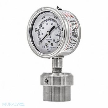 PIC GAUGES Pressure Gauge Nominal 2-1/2 Dial, 54XN82