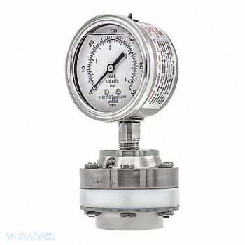 PIC GAUGES K4229 Pressure Gauge Nominal 2-1/2 Dial, 54XN84