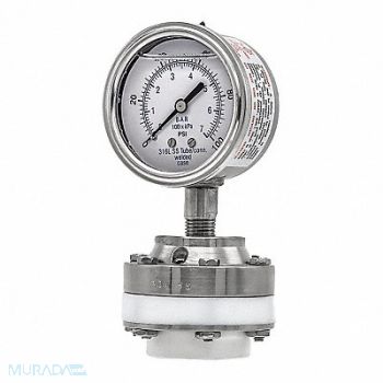 PIC GAUGES K4229 Pressure Gauge Nominal 2-1/2 Dial, 54XN85