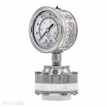 PIC GAUGES K4229 Pressure Gauge Nominal 2-1/2 Dial, 54XN86