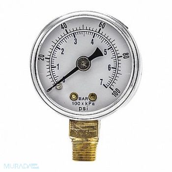 PIC GAUGES Pressure Gauge Nominal 1-1/2 Dial, 54XP02