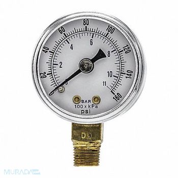 PIC GAUGES Pressure Gauge Nominal 1-1/2 Dial, 54XP03