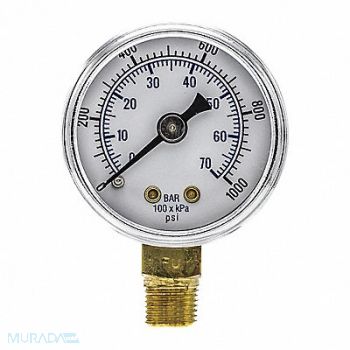 PIC GAUGES Pressure Gauge Nominal 1-1/2 Dial, 54XP07