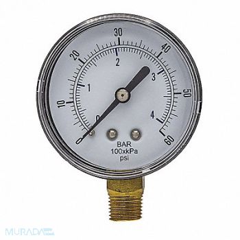 PIC GAUGES Pressure Gauge Nominal 2-1/2 Dial, 54XP17