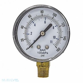 PIC GAUGES Pressure Gauge Nominal 2-1/2 Dial, 54XP19