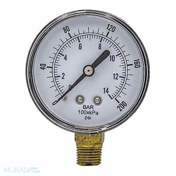 PIC GAUGES Pressure Gauge Nominal 2-1/2 Dial, 54XP20