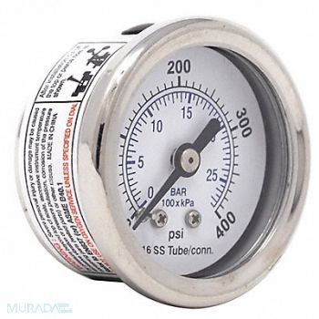 PIC GAUGES Pressure Gauge Nominal 1-1/2 Dial, 54XP92