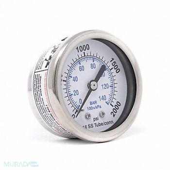 PIC GAUGES Pressure Gauge General Purpose 2 Dial, 54XR02