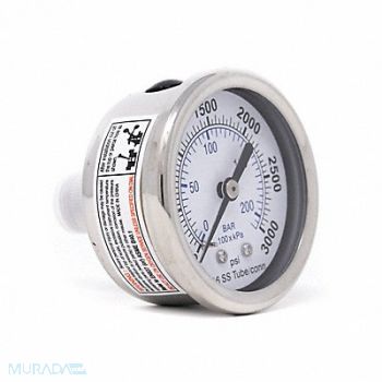 PIC GAUGES Pressure Gauge General Purpose 2 Dial, 54XR03