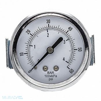 PIC GAUGES Pressure Gauge Nominal 2-1/2 Dial, 54XR07
