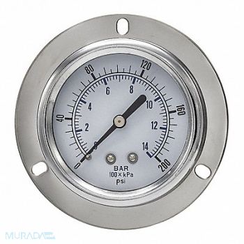 PIC GAUGES Pressure Gauge Nominal 2-1/2 Dial, 54XR13