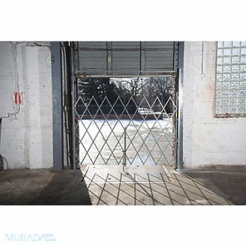 GRAINGER APPROVED Folding Gate Gray 3 to 4 ft Opening W, 54XU44