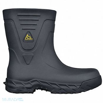 SHOES FOR CREWS Rubber Boot Men s 6 Mid-Calf Black PR, 54XU91