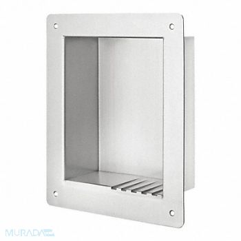 KINGSWAY GROUP Soap Shelf 3-1/2 D 12 H 10-1/2 L SS, 54XZ07