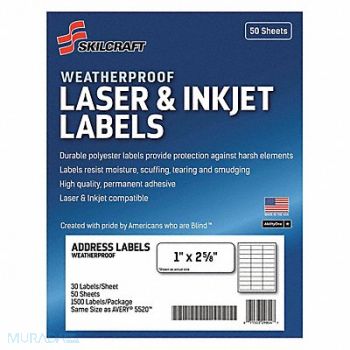 ABILITY ONE Multiple Purpose Label Paper PK50, 54XZ44