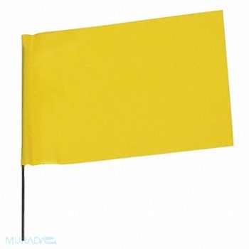 ABILITY ONE Marking Flags Solid Pattern Yellow PK100, 54XZ46